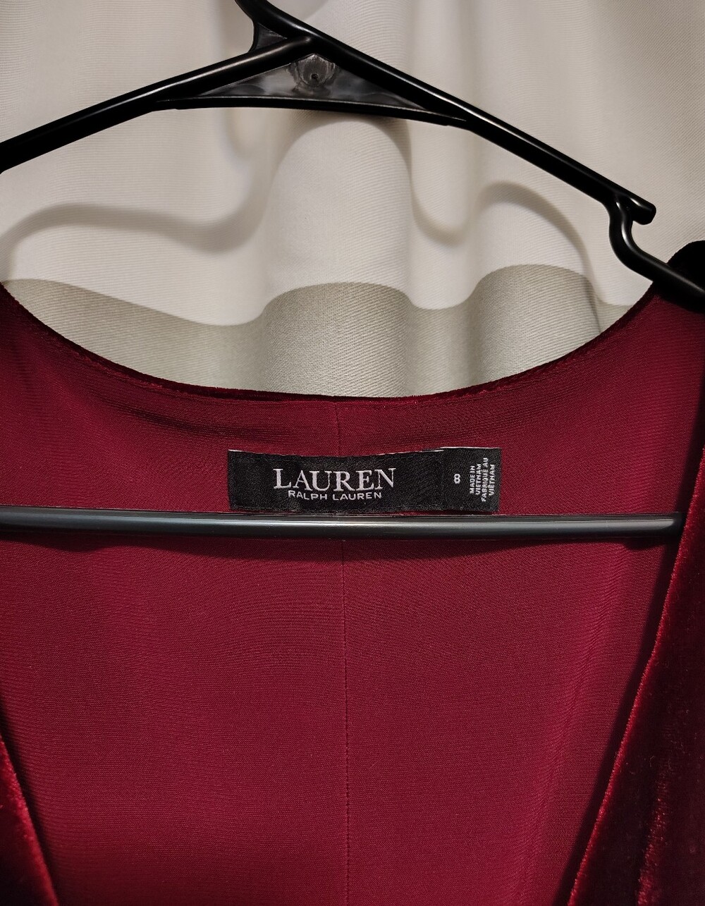 Ralph Lauren Velvet Wrap Style Cocktail 3/4 Sleeve Midi Dress - Picture 4 of 7